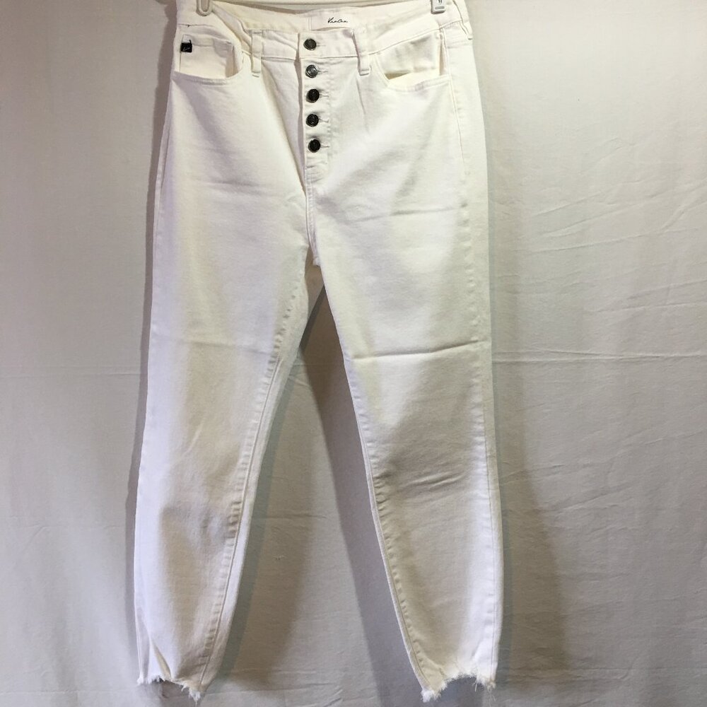 Kan Can Women's High Rise Button Fly Super Skinny Jeans